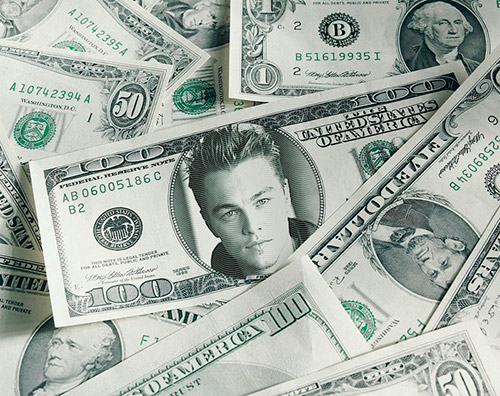 Fotomontaje en un billete