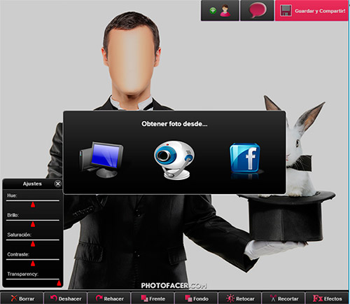 Opciones - PhotoFacer