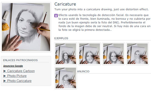 Ejemplos del efecto dibujo a lápiz