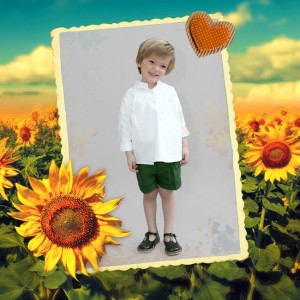 Marco para foto con girasoles
