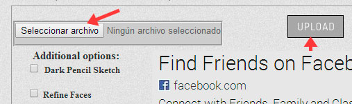 Botón para subir foto