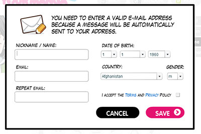 Colocar datos para descargar