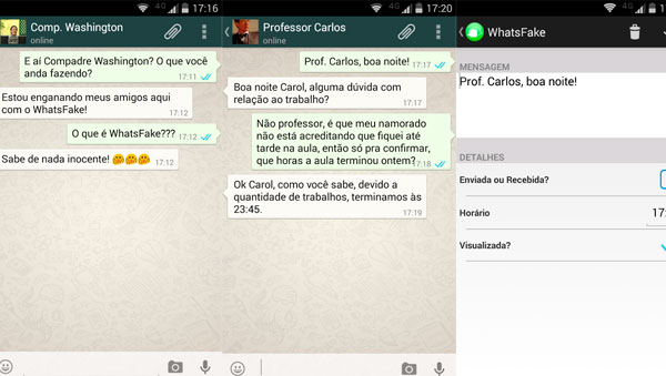 Conversaciones falsas de Whatsapp