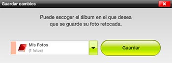 Guardar en un álbum