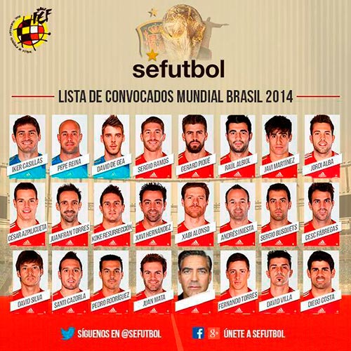 Montaje de los convocados