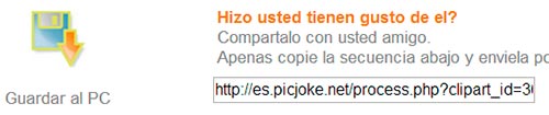 Opción Guardar al PC