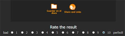 Opción guardar y compartir