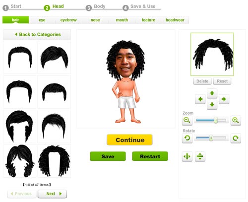 Opciones de cabello