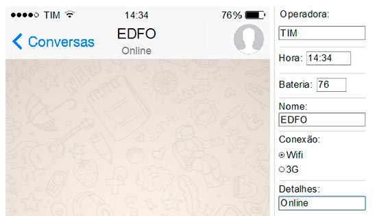 Rellenando datos de conversación