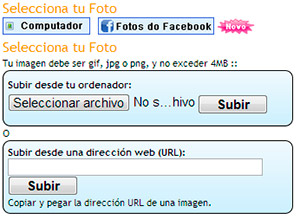 Subir foto en Scrapee