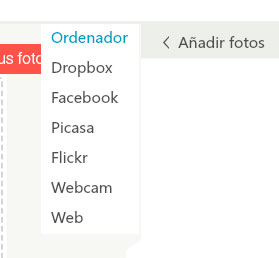 Subir fotografía en Fotor